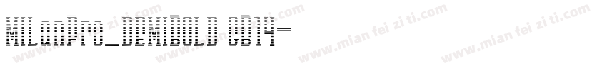 MILanPro_DEMIBOLD GB14字体转换